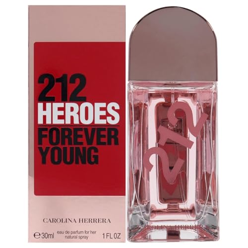 Perfume EDP Feminino 212 Heroes, Rosa, Carolina Herrera, 30 ml
