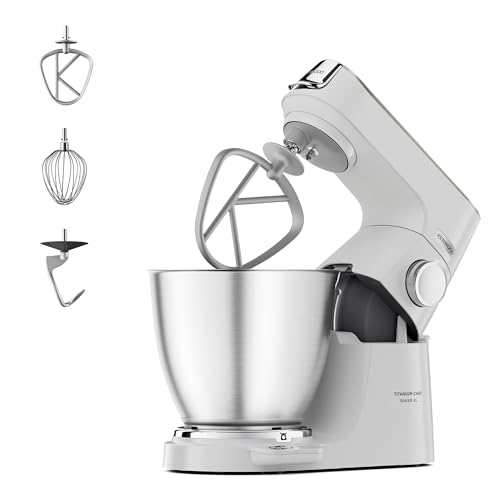 Kenwood Titanium Chef Baker XL Stand Mixer KVL65.001WH, Includes 7L Stainless Steel Bowl...