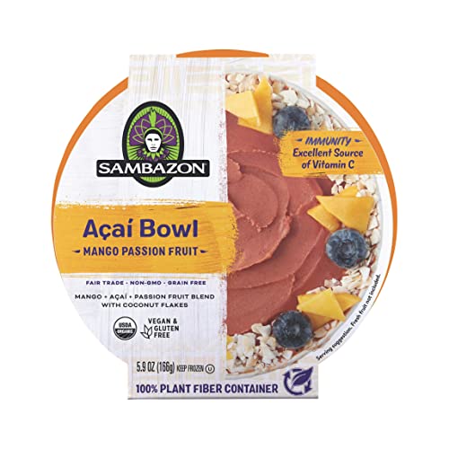 Sambazon Mango Passion Fruit Açaí Bowl, 5.9 Ounce