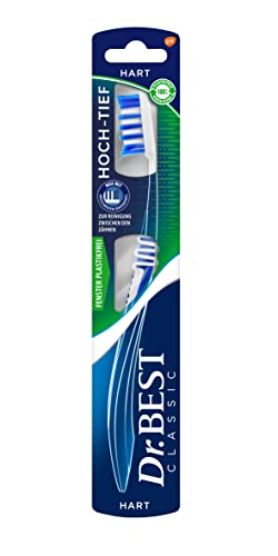 (-19%) Dr.BEST Hoch-Tief Zahnbürste mit geschwungenem Bürstenprofil - die angeschrägten vorderen und hinteren Borstenreihen dienen der Anpassung an die Zahnreihe.
