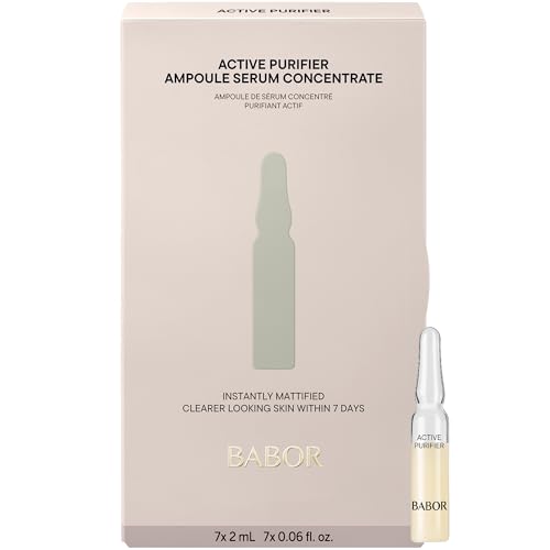 (-36%) BABOR Active Purifier, Serum Ampullen für das Gesicht, Mit Teebaumöl für reduzierte Unreinheiten, Vegane Formel, Ampoule Concentrates, 7 x 2 ml