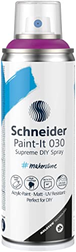 (-30%) Schneider Paint-It 030 Supreme DIY Acryllack (hochdeckende Sprühfarbe, UV-beständig, 200 ml, Acrylspray für fast alle Untergründe) violet matt