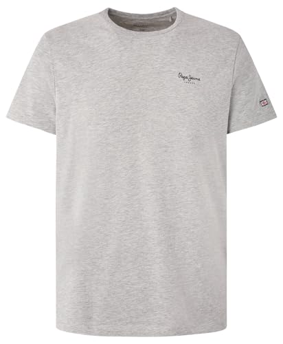 (-28%) Pepe Jeans Herren Original Basic 3 N T-Shirt, Grau (Grey Marl), L