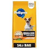Pedigree Dry Dog Food for Adult Small Dogs, Roasted Chicken and Vegetable Flavor, 14 lb. Bag