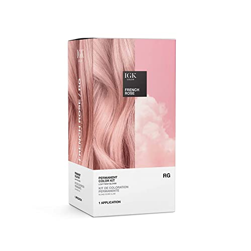 IGK Permanent Hair Dye Color Kit, French Rose RG, Intense Fuchsia