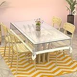 Kuber Industries Transparent 4 Seater Dining Table Cover