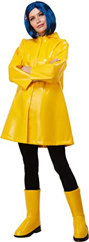 Coraline: Coraline Rain Coat Costume for Adults by Rubies, Women's Small