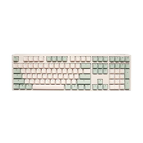 Ducky One 3 Matcha 100% Mechanical Keyboard: Quack Mechanics Dampening, Hot-Swappable Cherry MX Silver Switches, High-Density PBT Tripleshot Keycaps, no RGB, US