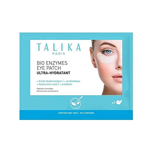 Talika Bio Enzymes Eye Patch - Instant Ultra-Moisturising Under Eye Patches for Adults - Eye Mask For Dark Circles Tired Eyes & Puffiness - Single Pair Under Eye Mask