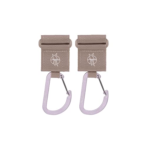 🔥 STARKER PREIS (-26%) LÄSSIG Kinderwagenbefestigung (2 Stk.) Klettverschluss Karabiner Haken Karabinerhaken Kinderwagenhaken Einkaufshaken Metall/Stroller Hooks with Carabiner beige