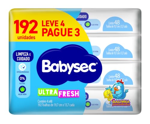 Lenço Umedecido Babysec Pacote Economico 192 folhas