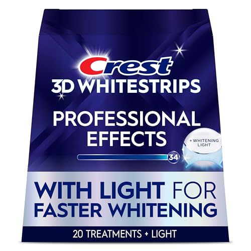 Crest 3D Whitestrips Professional Effects + LED Light Teeth Whitening Kit 20 Treatments