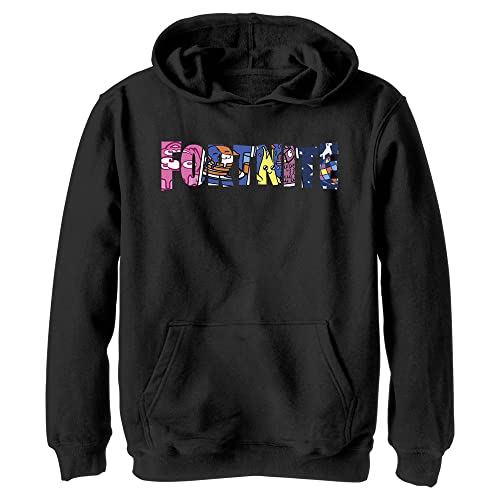 FORTNITE Kids' Sweatshirt, Spring Character Fill Youth Pullover Hoodie Black
