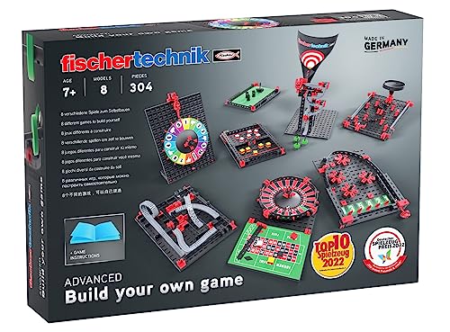 (-37%) fischertechnik Build Your Own Game Baukasten ab 7 Jahren, 8 Modelle, Schwarz