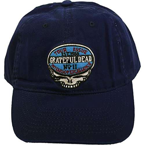 Grateful Dead Men's Standard Liquid Blue SYF Tour Issue Baseball Hat, Navy, One Size