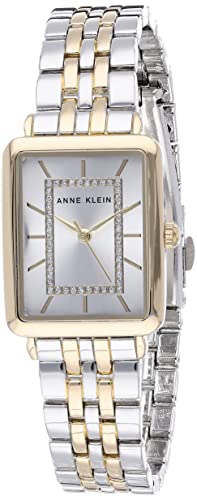 Anne Klein Reloj de pulsera acentuado con purpurina para mujer