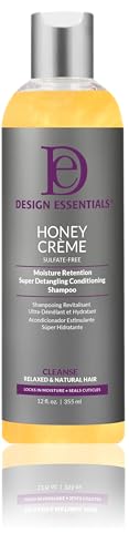 Design Essentials Honey Creme Moisture Retention Super Detangling Conditioning Shampoo, Sulfate Free for Moisturizing and Strengthening Hair, 12 Fl Oz (Pack of 1)