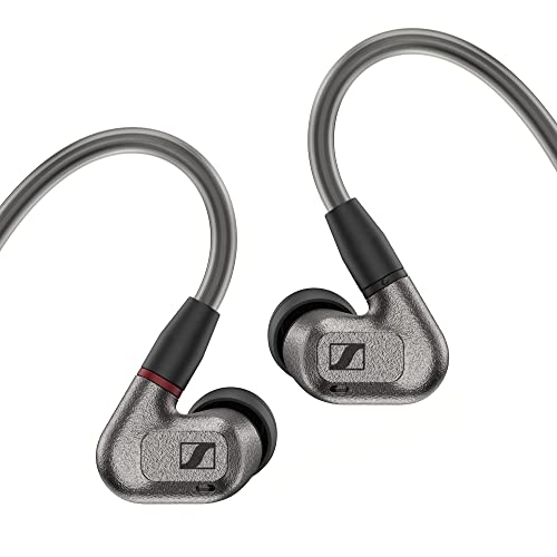 Sennheiser IE 600 In-Ear Audiophile Headphones - TrueResponse Transducers for Equisitely Neutral Sound, Includes balanced cable, Gray, Black
