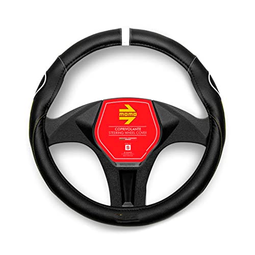 MOMO SUPERGRIP UNIVERSAL STEERING WHEEL COVER BLACK AND WHITE