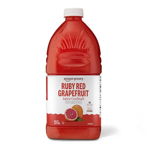 Amazon Grocery, Ruby Red Grapefruit Juice Cocktail, 64 Fl Oz (Previously Amazon Fresh, Packaging May Vary)