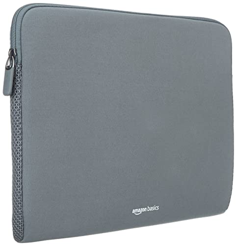 Amazon Basics Laptop Sleeve Case Cover Pouch for 14-Inch, 14.1-Inch Laptop for Men & Women | Slim Profile Neoprene, Soft Puffy Fabric Lining, 360° Pro