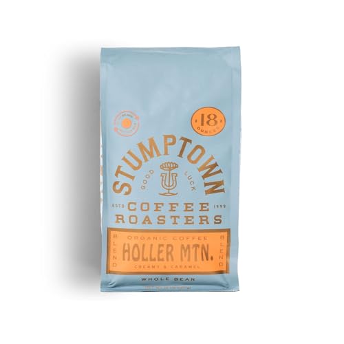 Stumptown Coffee Roasters, Medium Roast Organic Whole Bean Coffee - Holler Mountain 18 Ounce Bag with Flavor Notes of Citrus Zest, Caramel and Hazelnut