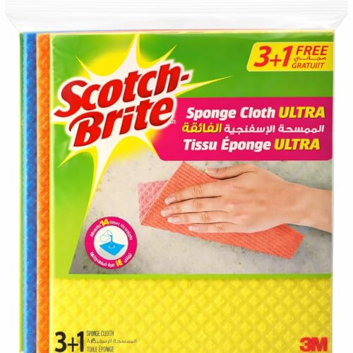 Scotch-Brite Sponge Cloth, 4-Pack