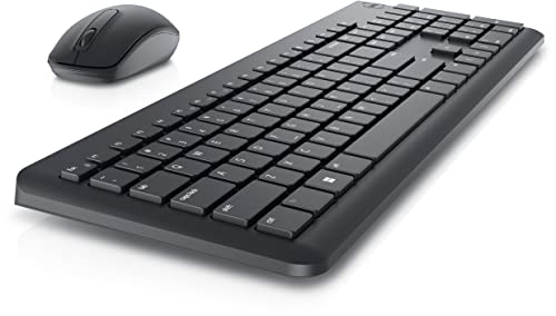 Dell KM3322W Wireless USB Keyboard and Mouse Combo, Anti-Fade & Spill-Resistant Keys, up to 36 Month Battery Life, 3Y Advance Exchange Warranty - Blac