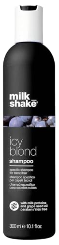 milk_shake icy blond shampoo | sulfate-free toning shampoo with black pigment to cool brassy tones and enhance platinum blonde hair | ideal for maintaining icy, ash-toned color 10.1 fl oz