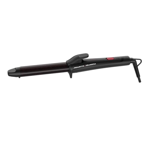 (-36%) Rowenta x Karl Lagerfeld CF321L Lockenstab | 25 mm | Keratin & Schein-Beschichtung | natürlich wirkende Wellen und Locken | konstante 200°C | schnelles Aufheizen | kühle Spitze | Schwarz/Rot
