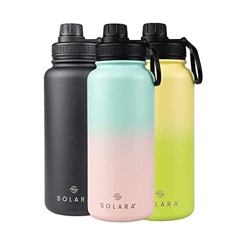 SOLARA Insulated Water Bottle 1 Litre, Hot Water Bottle, 1000ml Thermosteel Water Bottles for Travel, Home, Office, School, Gym, Adults, Water Bottle 