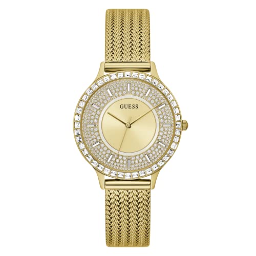 Guess Soiree Collection 3 Hand Womens Analog Beige Dial Coloured Quartz Watch, Round Dial with 38 mm Case Width - GW0402L2