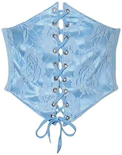 Lavish Lt Blue Lace Corset Belt Cincher (Small)