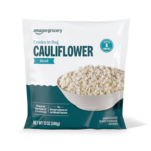 Amazon Fresh, Steamable Riced Cauliflower, 12 Oz