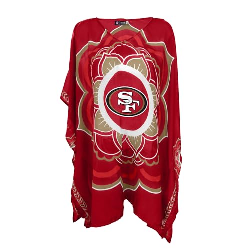 Littlearth San Francisco 49ers NFL Sheer Caftan with Flower Design
