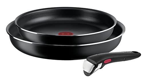 🔥 STARKER PREIS (-40%) Tefal Ingenio Easy On 3-teiliges Pfannenset abnehmbarer Griff, 24/28 cm, stapelbar, platzsparend, Pfannen mit Antihaftversiegelung, einfache Handhabung und Reinigung, L15993
