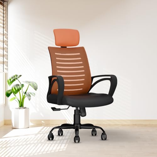 CELLBELL Desire C104 Mesh High Back Ergonomic Office Chair - Adjustable Seat Height, Sturdy Metal Base, Revolving Study & Computer Chair for Work from