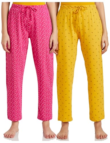 Amazon Brand - Symbol womens Cotton Ankle Length Regular Fit Pyjama set (Available in Plus Sizes)