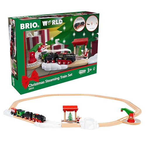 (-28%) BRIO World Batterie-Dampflok Weihnachts-Set - Spielzeug ab 3 Jahre