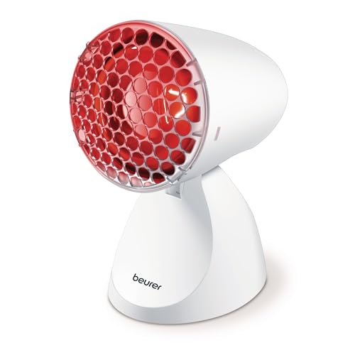 (-34%) Beurer IL 11 Infrarotlampe mit Schutzgitter, Medizinprodukt mit wohltuender Wärme zur Anwendung bei Erkältung und Muskelverspannung, 5 Neigungsstufen, inklusive Schutzbrille, Weiß