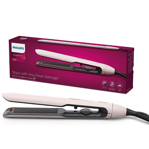 Philips 5000 Series Straightener, ThermoShield Technology, 50% Faster Straightening with...