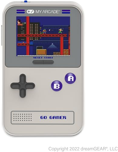 My Arcade Go Gamer Classic-Purple: Portable Electronic Game Console with 300 Games, Full Color 2.5" Screen - Fun for The Entire Family(DGUN-3910),Grey
