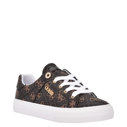 Guess Women's Loven3 Sneaker, Brown Multi 908, 7