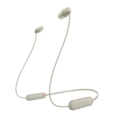 Sony WI-C100 Wireless Headphones with Customizable Equalizer for Deep Bass & 25 Hrs Battery, DSEE-Upscale, Splash Proof, 360RA, Fast Pair, in-Ear Blue