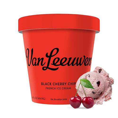 Van Leeuwen Black Cherry Chip Ice Cream, 14 oz (Frozen)