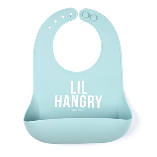 Bella Tunno Wonder Bib – Waterproof Silicone Bibs for Boys & Girls, Non-toxic & BPA Free Silicone Baby Bibs & Toddler Bibs with Adjustable Neck, Easy to Clean (Lil Hangry)