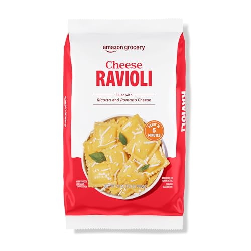 Amazon Grocery, Cheese Ravioli, Frozen, 24 Oz (Previously Fresh Brand, Packaging May Vary)