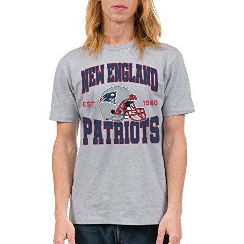 ⚡ BLITZDEAL (-83%) Junk Food Clothing x NFL - New England Patriots - Team Helmet - Unisex Adult Short Sleeve Fan T-Shirt for Men and Women - Size Large
