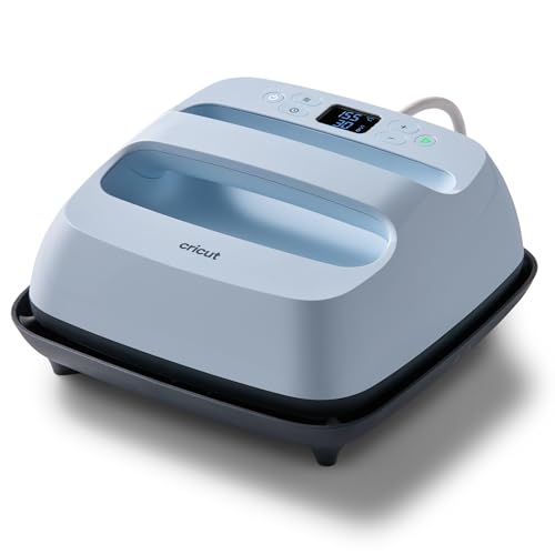 Cricut EasyPress 3, 22.5x22.5cm(9"x9"). Heat Press for T-Shirts, Cushions and More. Use with Iron On Vinyl (HTV), Infusible Ink and Sublimation. Heat Plate Heats up to 205°C (400°F) - Zen Blue