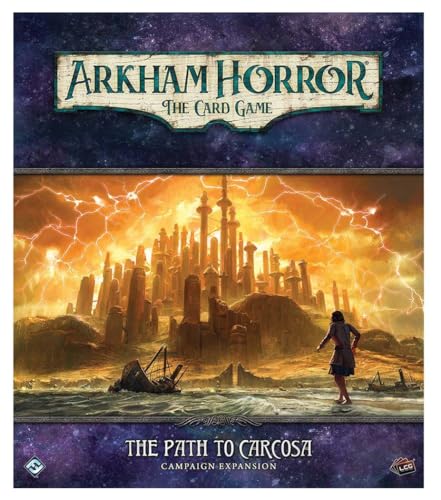 Asmodee Arkham Horror The Card Game The Path to Carcosa CAMPAIGN EXPANSION - Embrace the Madness, Lovecraftian Cooperative LCG, Ages 14+, 1-4 Players, 1-2 Hour Playtime